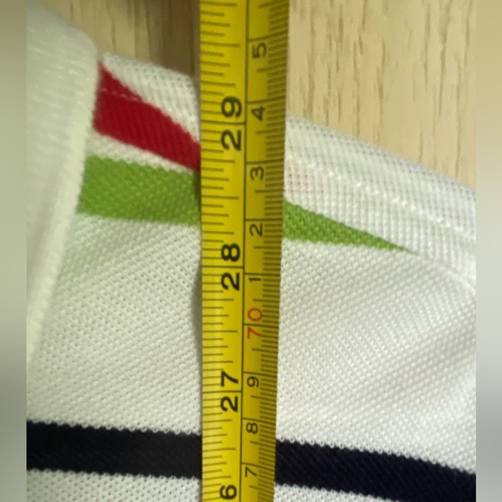 LACOSTE Men's Classic Fit Heavy Piqué Polo Striped Primary Color Sz 9 4X Read - Picture 6 of 8